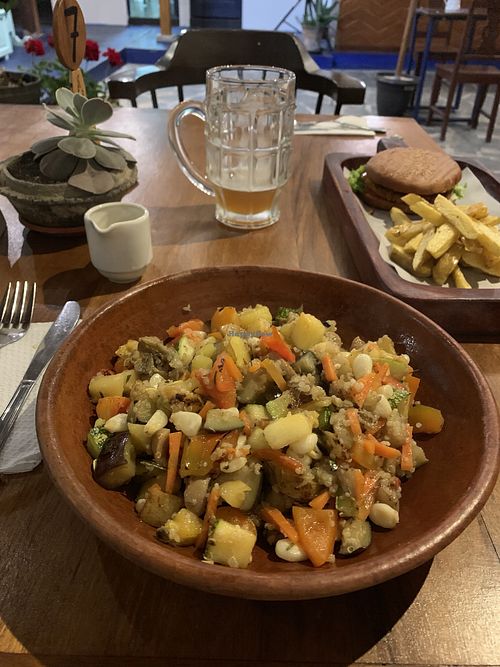 Veggies & quinoa at Amazonika Restaurant in Chachapoyas