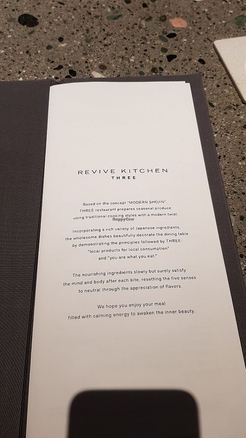 Intro at Revive Kitchen Three - Hibiya Midtown in Tokyo