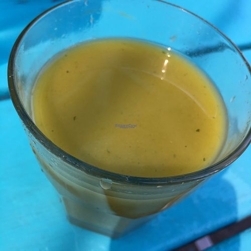 orange kale ginger juice. delicious at Counter Culture in Austin