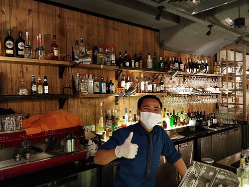 Bar counter at Jamie's Italian - Orchard in Central Singapore