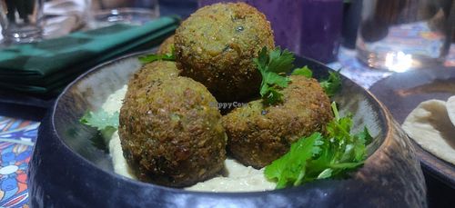 falafel hummus at Gaya Restaurant in Odessa