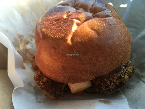 Bread was very fresh and burger packaged without plastic too 👌🏻 at Friends of Food in Leeds