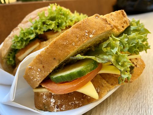vegan cheese sandwich at Daniel's in Rostock