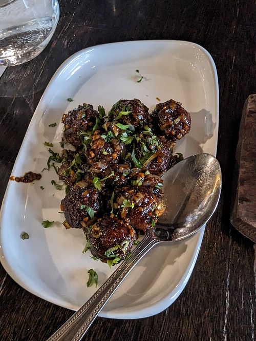 Veg manchurian at Status in Auckland