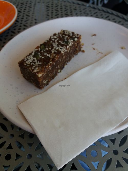 Fig slice at 1Two1 Vegan Café in Springwood