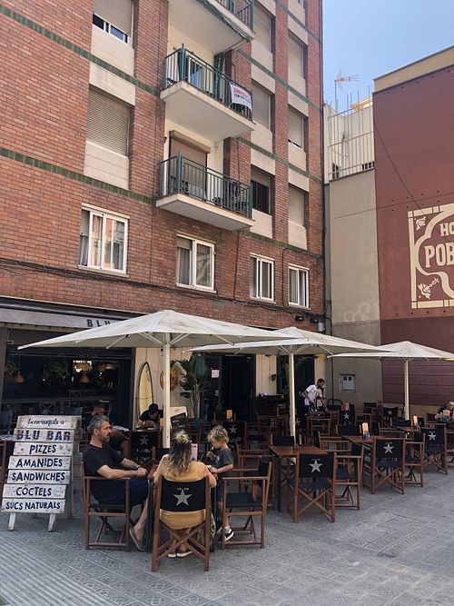 Outdoor dining is available  at Blu Bar in Barcelona