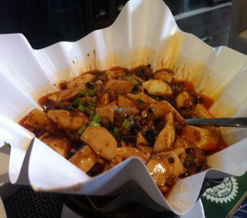 Vegetarian mapo tofu/doufu at Vege tiger. at SUHU - Huayuan Building in Beijing