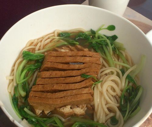 Noodles in soup with tofu at SUHU - Huayuan Building in Beijing