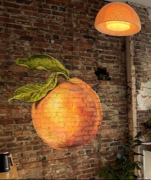 Wall at Pêche Cafe in Edmonton