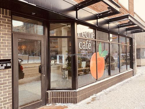 Outside view  at Pêche Cafe in Edmonton