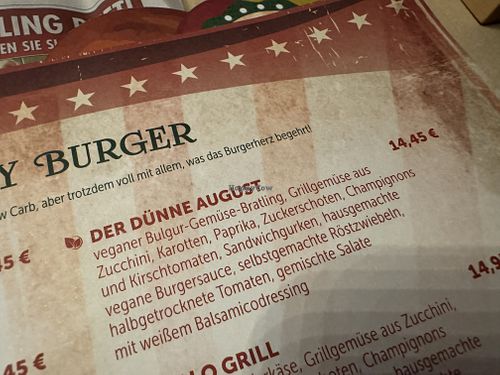 menu  at Poppins  in Minden