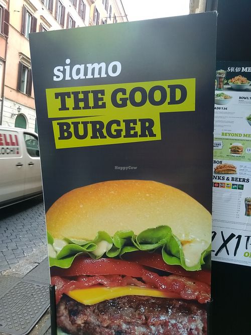 Outside at The Good Burger in Rome