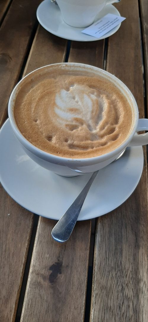 Soy milk cappuccino at Cytat Cafè in Krakow