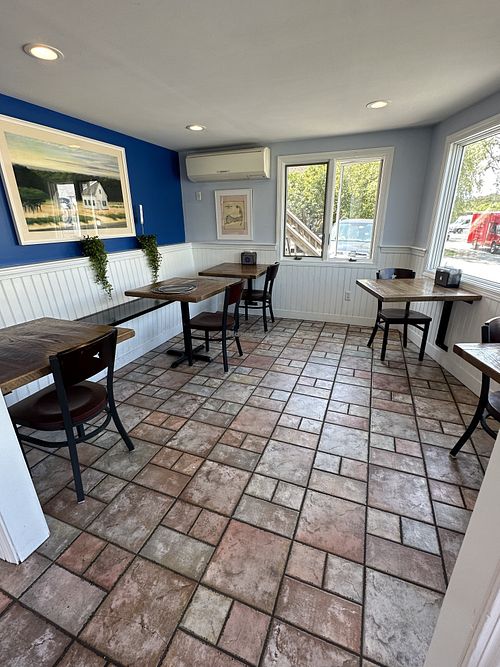 Seating  at House of Pizza in Provincetown