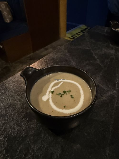 Mushroom soupp  at BaganHood 蔬食餐酒館 in Taipei