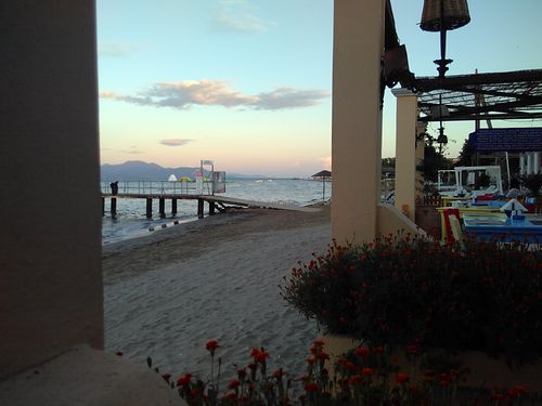 Part of the view at Roussos Restaurant in Corfu