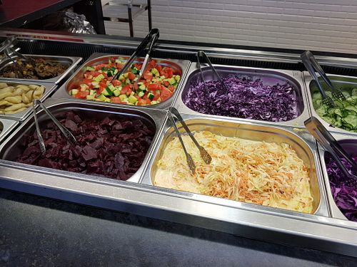 Salad bar / pic 2 at Yala Falafel in Bury