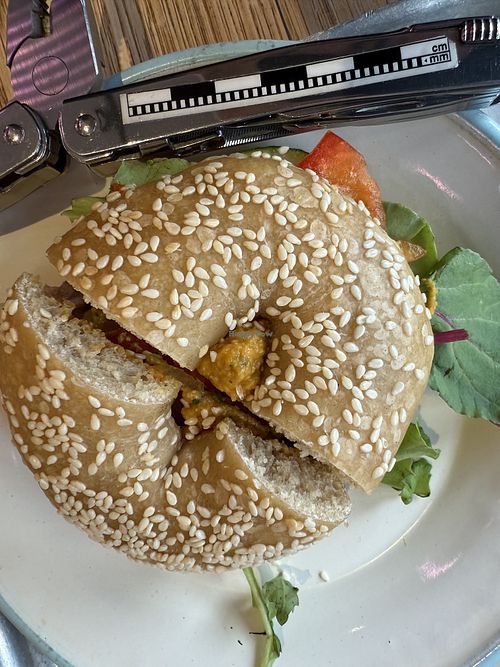 bagels are tiny  at Bagel Brothers in Leipzig