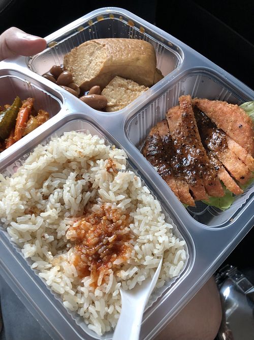 Chicken cutlet bento at Daily Green 吉祥素 - Bedok in East Singapore