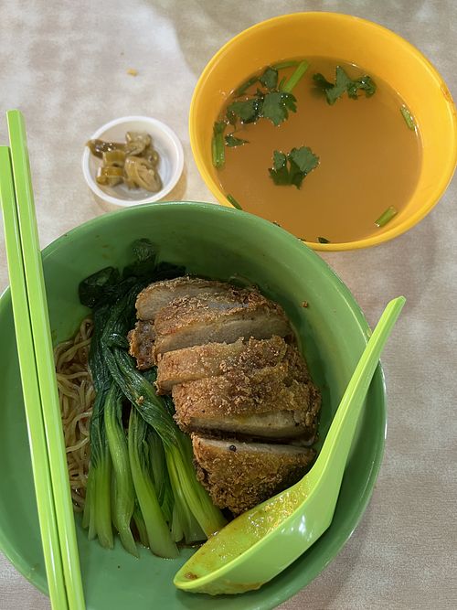 Chicken cutlet noodle $4  at Daily Green 吉祥素 - Bedok in East Singapore