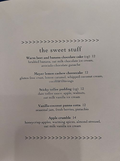 Desserts at Wildseed in San Francisco