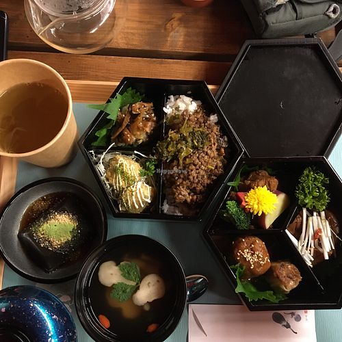 Rice set menu at Fahua 法華素食 in Osaka