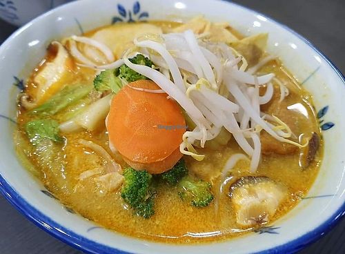 Curry bee hoon. Photo credit to Veron Wong at 729 Vegan in North Singapore