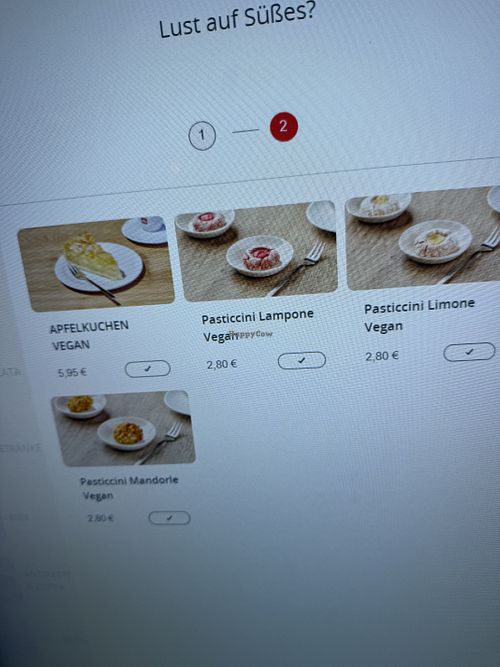 vegan dessert  at Vapiano in Munich