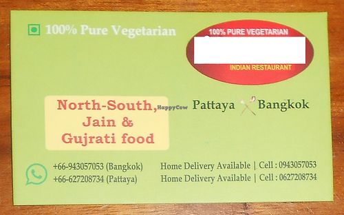 Contact at Hare Krishna Indian Restaurant in Pattaya