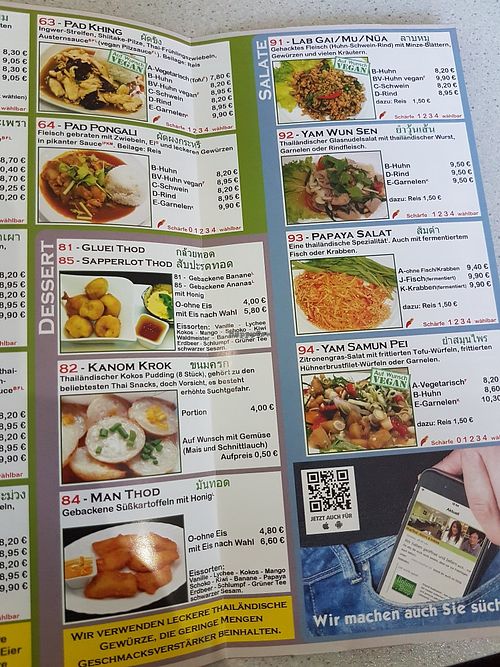 Card 4 at Mays Thai Bistro in Bad Salzuflen