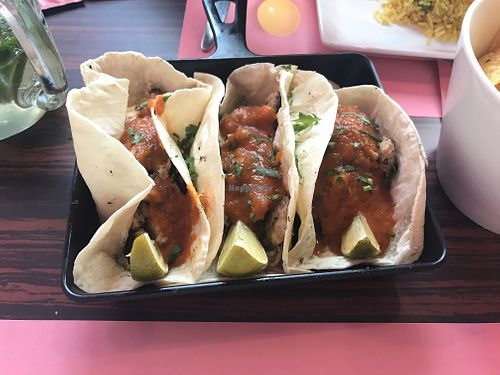 Chicken tacos at Veganity in Dubai