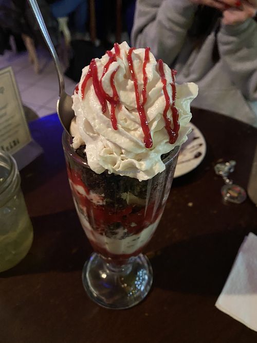 Oreo raspberry sundae gets better everytime  at The Cup Coffeehouse in Wantagh