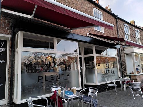 Outside of the café (Nov 2021) at Plenty in Boroughbridge