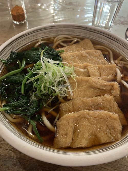 Tofu udon option  at Futago Udon in Boston