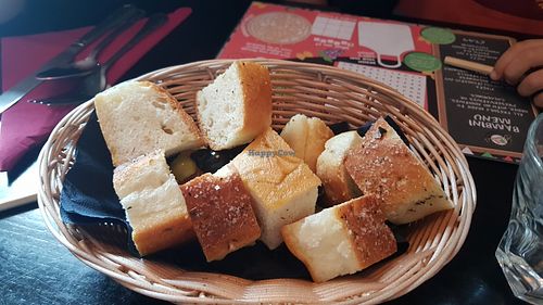 Homemade focaccia bread at Giannis in Scarborough