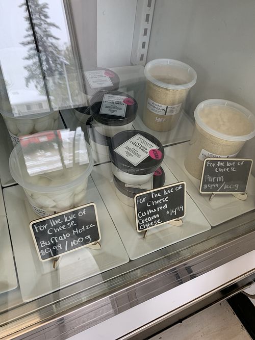 Vegan cheese at Charcuterie Vegan Deli in Calgary