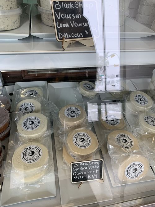 Black sheep vegan cheese at Charcuterie Vegan Deli in Calgary