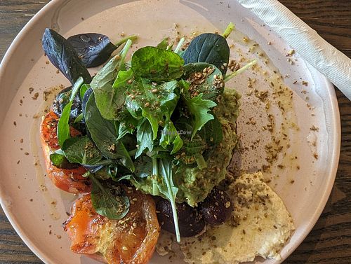 Vegan stack at Beach House Cafe in Kaikoura