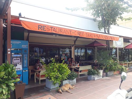 Outside cafe at Nira's Home Bakery in Koh Phangan
