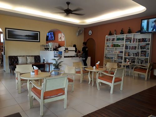 Inside at Nira's Home Bakery in Koh Phangan