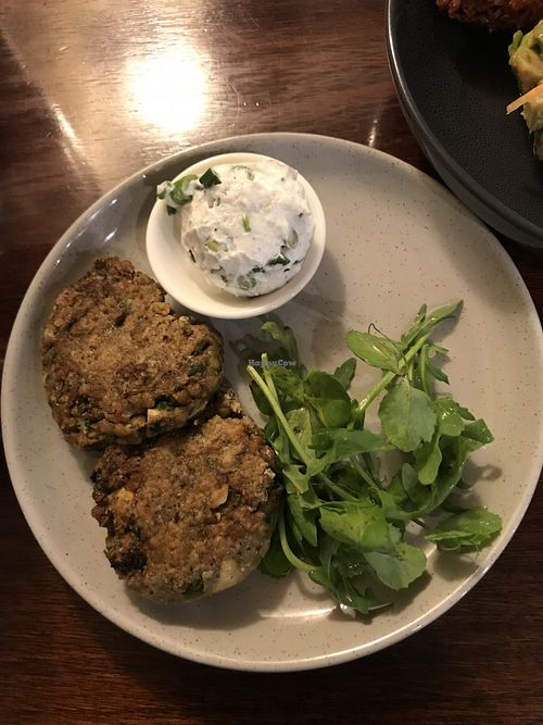 Lentil and tofu patty at Wanera Wine Bar in Angaston