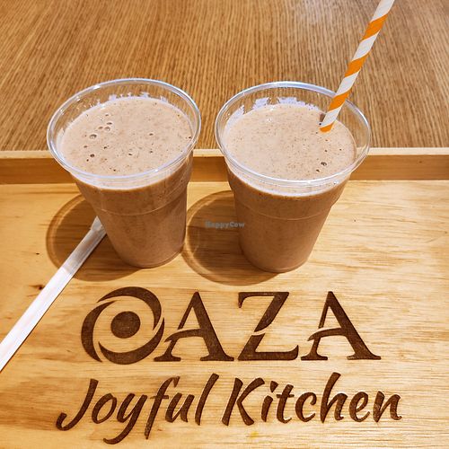 Super delicious fresh made smoothies! You have to try these! at Oaza Joyful Kitchen in Zagreb
