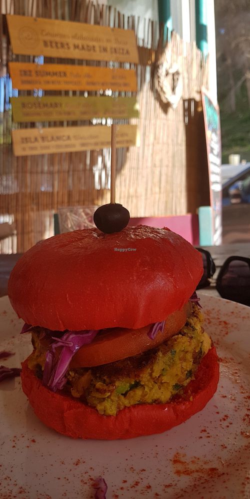 Veggie burger at Can Nuts in Ibiza