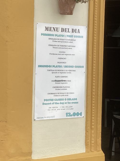 Special of the day  at San Marco in Arcos De La Frontera