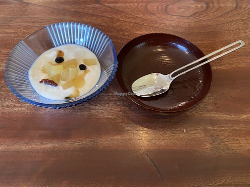 Soy yoghurt with fruit at Ihanoha in Kanazawa
