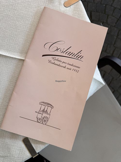 menu  at Gelateria Constantin in Merano