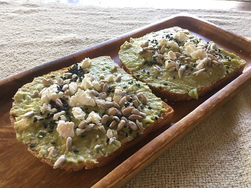 Avocado on toast  at Two Little Birds in Luang Prabang