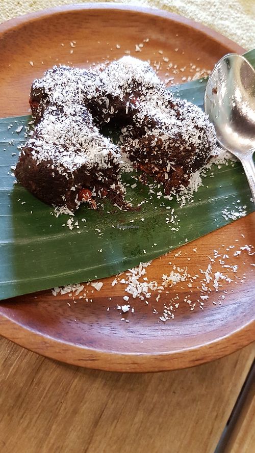Raw vegan brownie at Two Little Birds in Luang Prabang