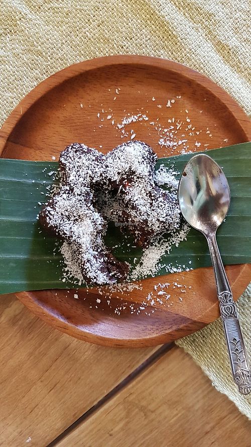 Raw vegan brownie at Two Little Birds in Luang Prabang