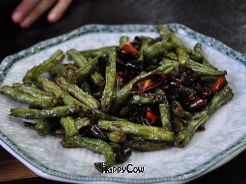Green beans at Daxingshan Temple Vegetarian in Xian